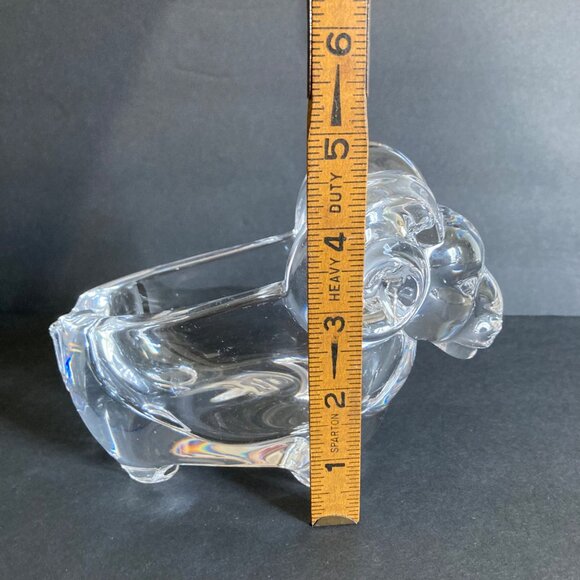 Vannes Le Chatel French Crystal Ram Ashtray Pipe Rest - Picture 6 of 8